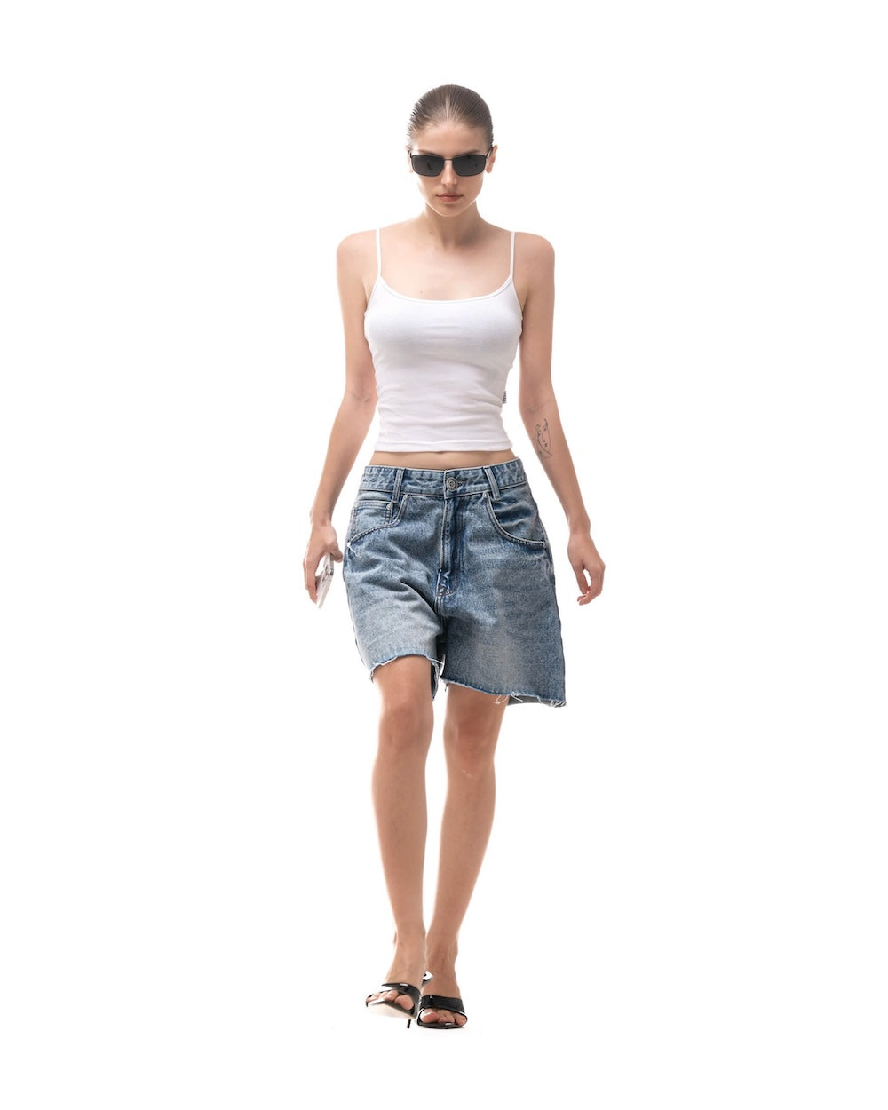 FALL25 BASIC DENIM SHORTS - BLUE