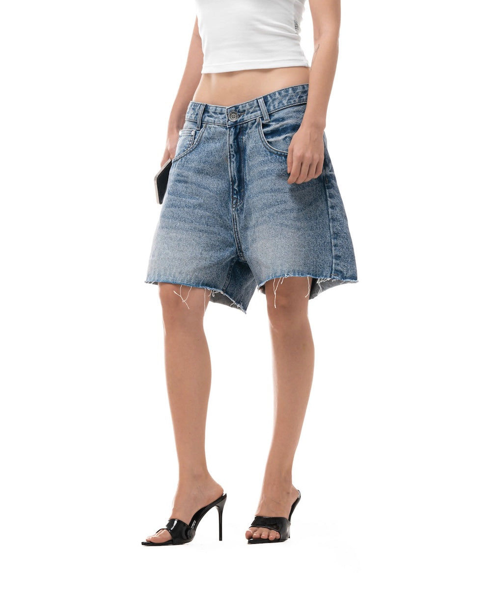 FALL25 BASIC DENIM SHORTS - BLUE
