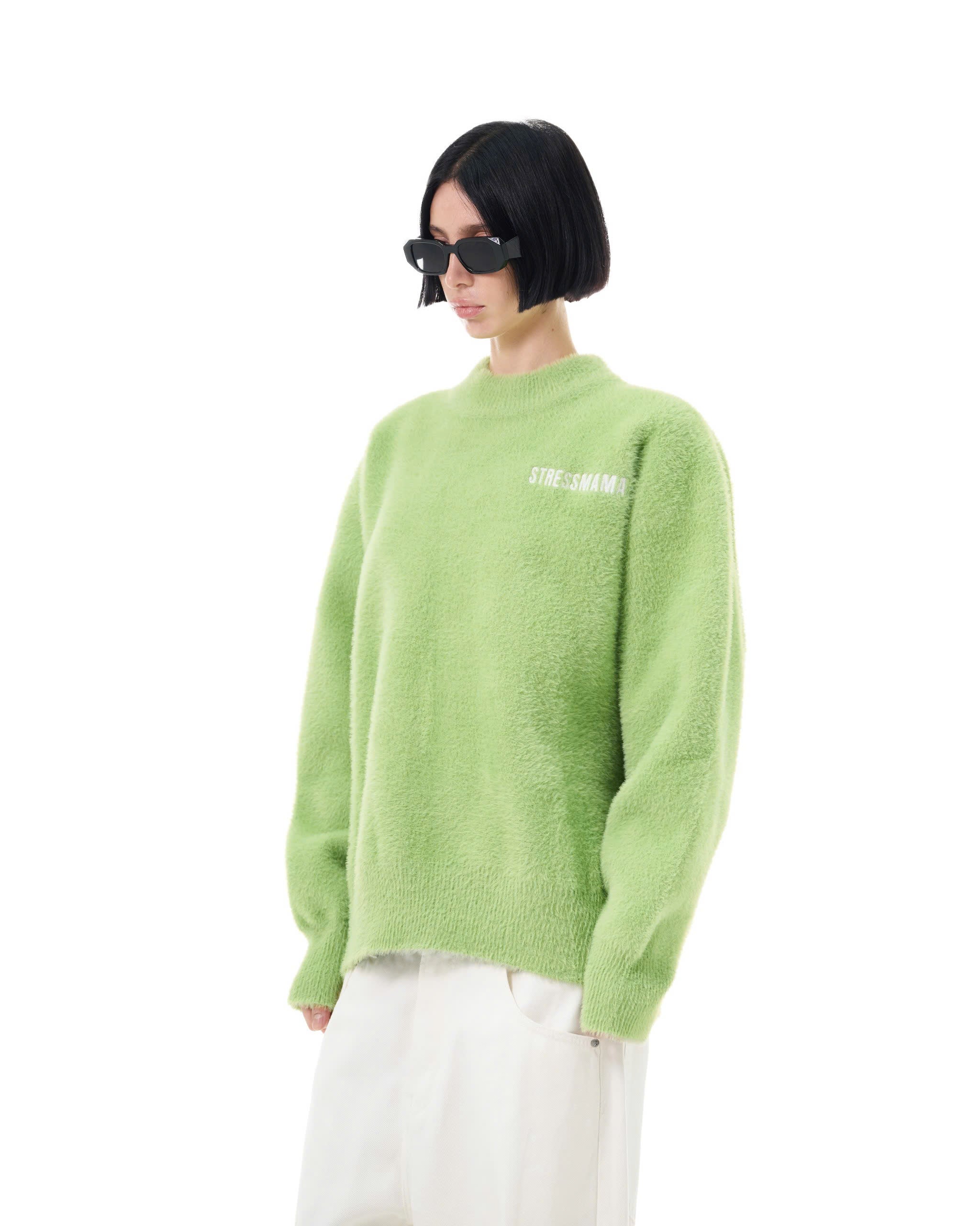 FW25 KNIT SWEATER - GREEN – STRESSMAMA