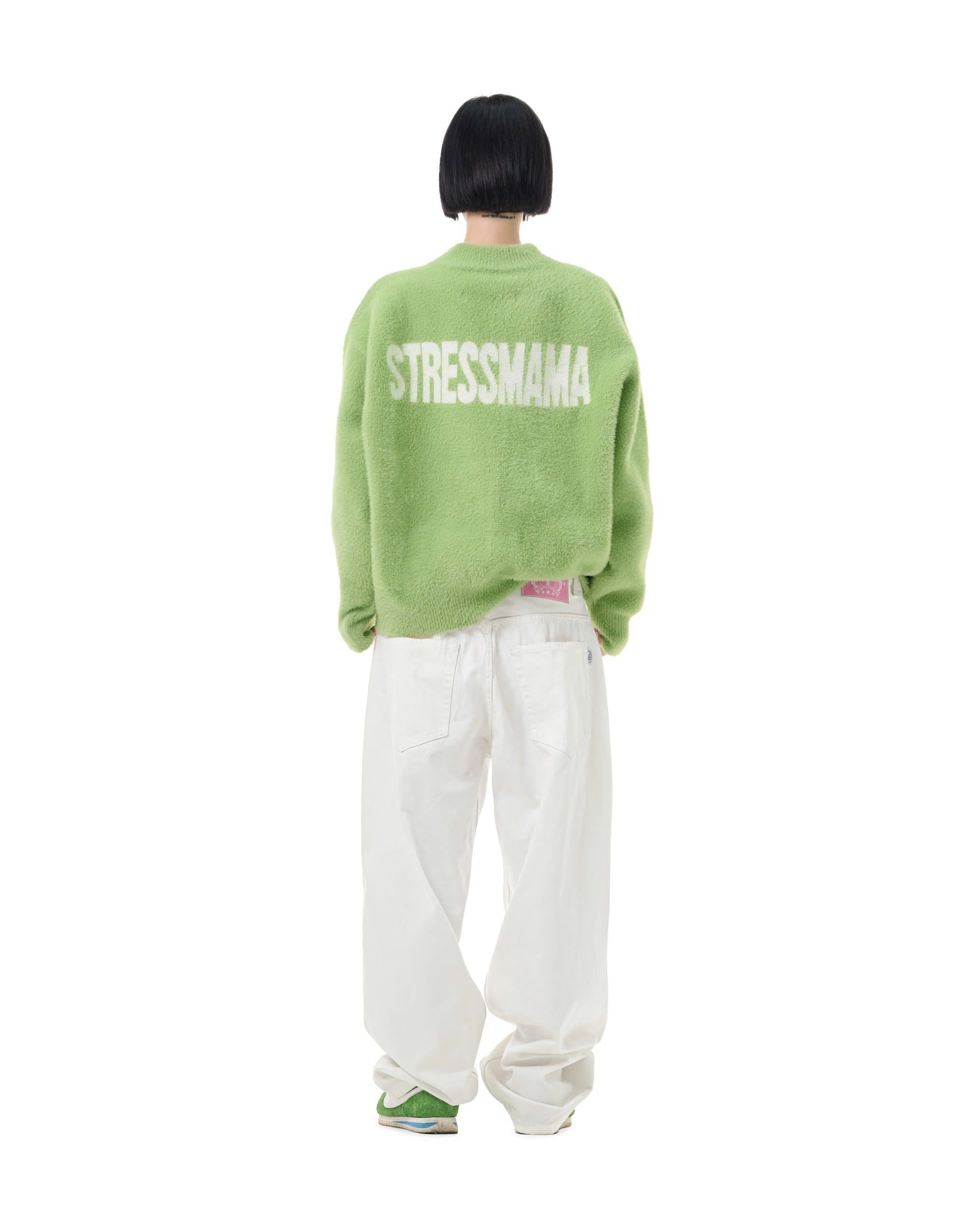 FW25 KNIT SWEATER - GREEN – STRESSMAMA