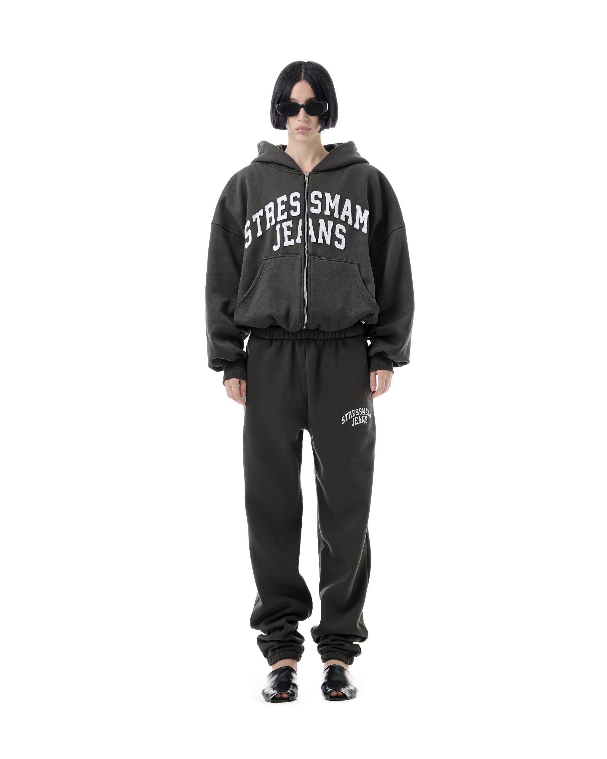 FW25 SSMA JEANS ZIP HOODIE - GRAY