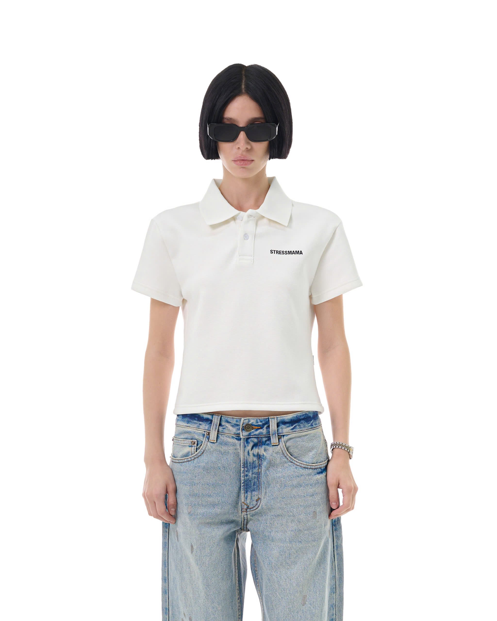 FW25 WOMEN POLO SHIRT - WHITE