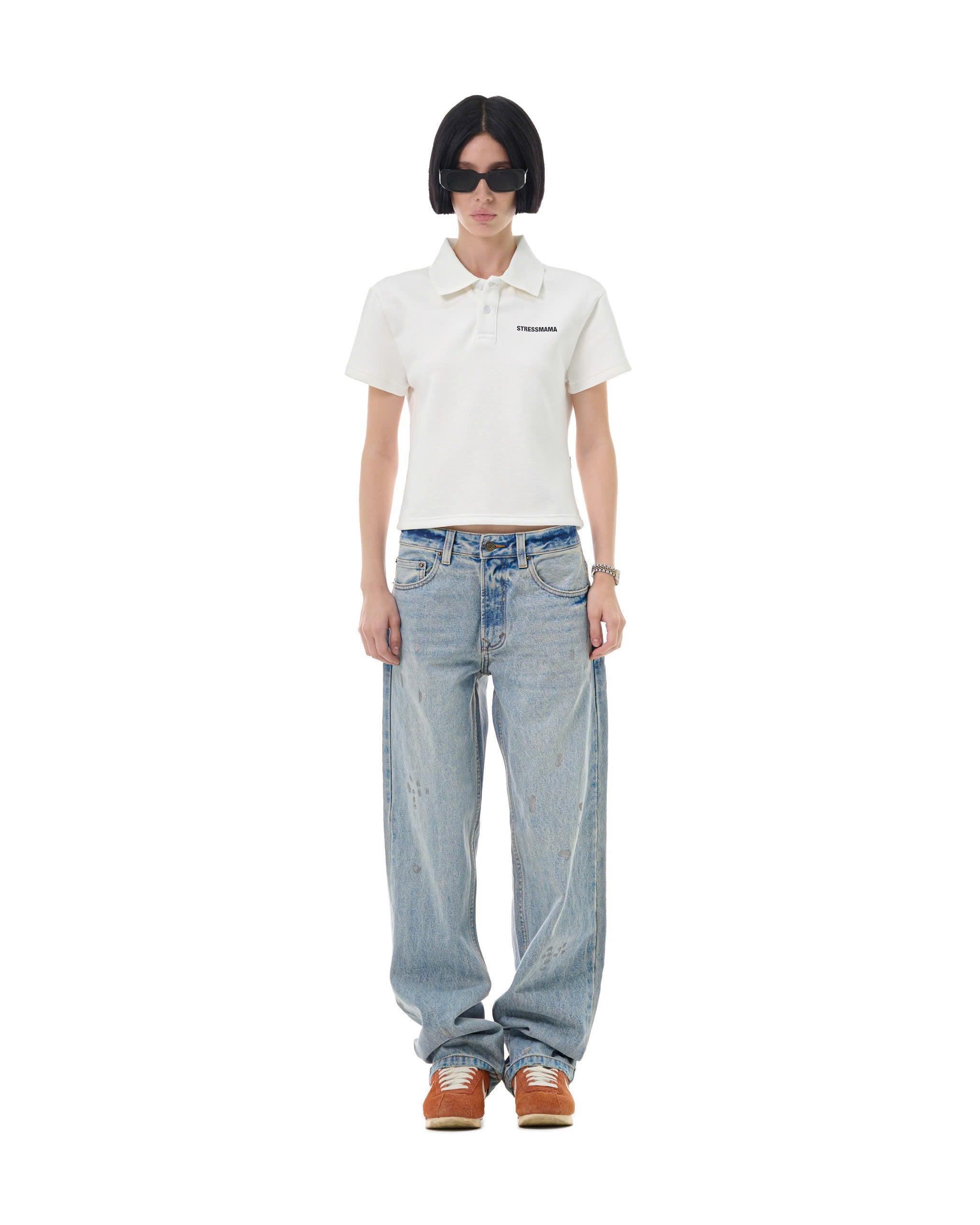 FW25 WOMEN POLO SHIRT - WHITE