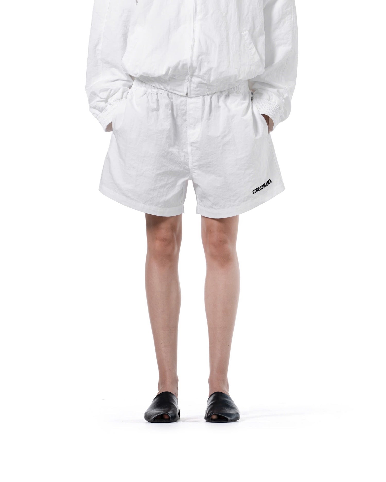 SSMA COACH TRACK SHORTS - WHITE
